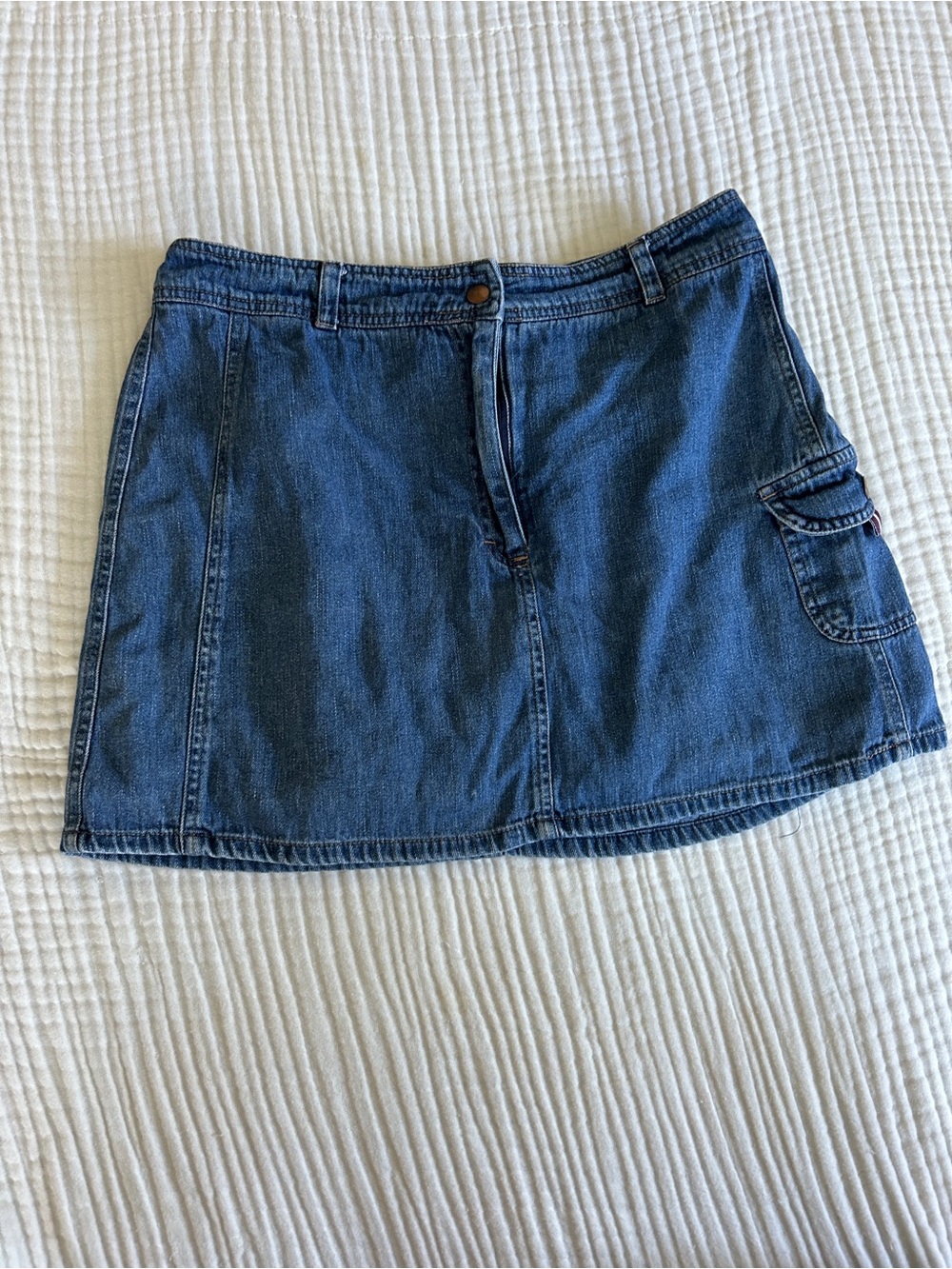 Classic Blue Denim Mini Skort